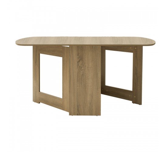 Τραπέζι Nadine πολυμορφικό-επεκτεινόμενο χρώμα sonoma 160x80x76.5εκ Υλικό: CHIPBOARD 049-000058