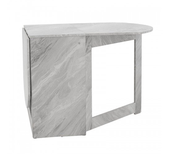 Τραπέζι Nadine πολυμορφικό-επεκτεινόμενο χρώμα λευκό μαρμάρου 160x80x76.5εκ Υλικό: CHIPBOARD 049-000060