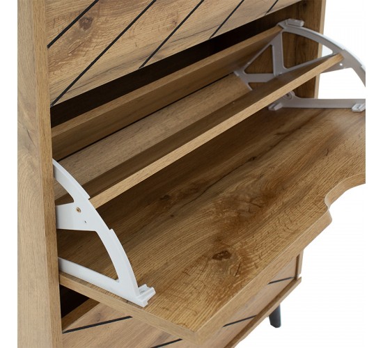 Παπουτσοθήκη Thelma 12 ζεύγων sonoma 60x23.8x131.6εκ Υλικό: CLIPBORD 049-000068 Παπουτσοθήκη Thelma 12 ζεύγων sonoma 60x23.8x131.6εκ Υλικό: CLIPBORD 049-000068