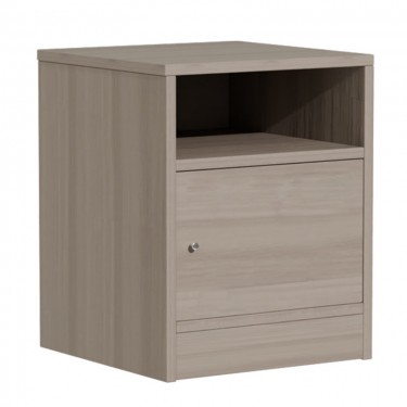 Κομοδίνο Foly με ένα ντουλάπι γκρι oak 40x40x50εκ Υλικό: 15mm PARTICLE BOARD 049-000070