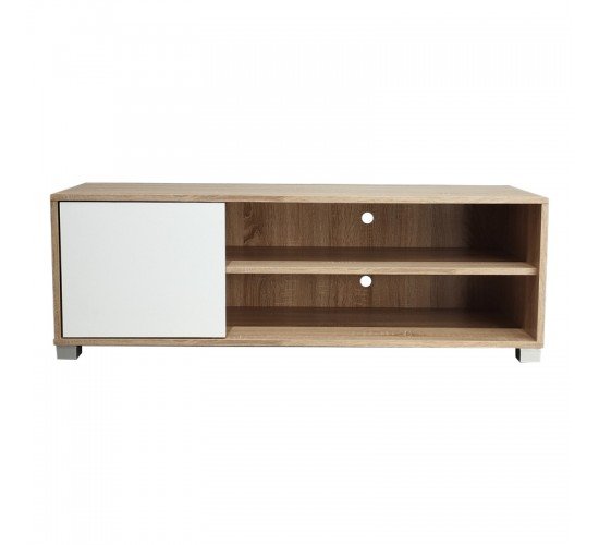 Έπιπλο τηλεόρασης Ellon μελαμίνης sonoma-λευκό 120x40x41εκ. Υλικό: 15mm PARTICLE BOARD 049-000080 Έπιπλο τηλεόρασης Ellon μελαμίνης sonoma-λευκό 120x40x41εκ. Υλικό: 15mm PARTICLE BOARD 049-000080