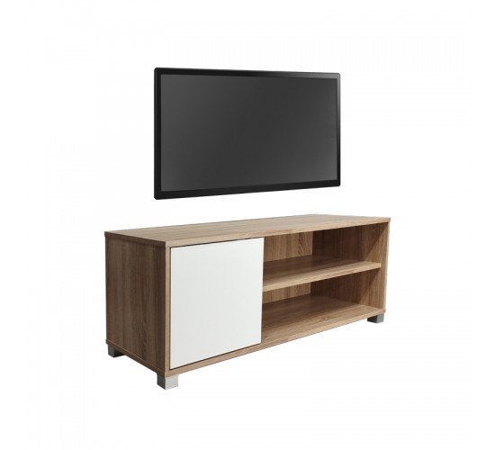 Έπιπλο τηλεόρασης Ellon μελαμίνης sonoma-λευκό 120x40x41εκ. Υλικό: 15mm PARTICLE BOARD 049-000080 Έπιπλο τηλεόρασης Ellon μελαμίνης sonoma-λευκό 120x40x41εκ. Υλικό: 15mm PARTICLE BOARD 049-000080
