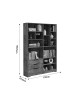 Βιβλιοθήκη Lucinda γκρι oak 120x29.8x180.5εκ Υλικό: CHIPBOARD 049-000092 Βιβλιοθήκη Lucinda γκρι oak 120x29.8x180.5εκ Υλικό: CHIPBOARD 049-000092