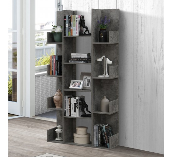 Βιβλιοθήκη Charles μελαμίνης γκρι oak 90x31x182.5εκ Υλικό: E1 PARTICLEBOARD 049-000093 Βιβλιοθήκη Charles μελαμίνης γκρι oak 90x31x182.5εκ Υλικό: E1 PARTICLEBOARD 049-000093