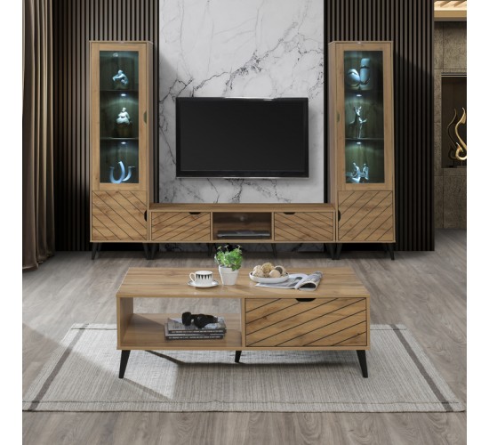Τραπέζι σαλονιού Thelma sonoma μελαμίνης 120x60x41.6εκ Υλικό: LPL MELAMINE 049-000098 Τραπέζι σαλονιού Thelma sonoma μελαμίνης 120x60x41.6εκ Υλικό: LPL MELAMINE 049-000098