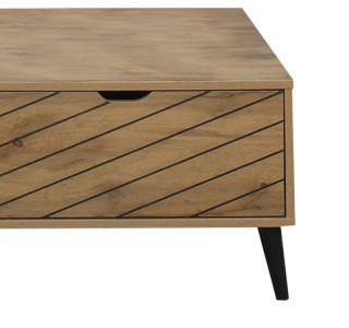 Τραπέζι σαλονιού Thelma oak μελαμίνης 120x60x41.6εκ Υλικό: LPL MELAMINE 049-000098