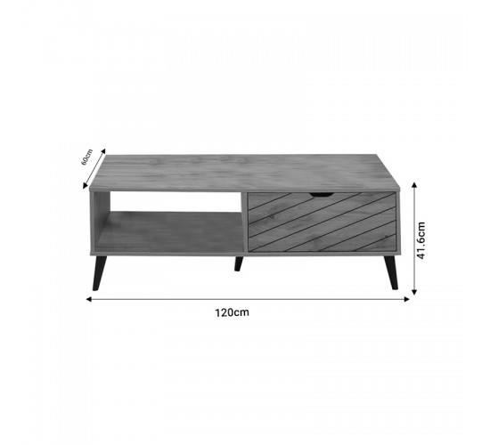 Τραπέζι σαλονιού Thelma sonoma μελαμίνης 120x60x41.6εκ Υλικό: LPL MELAMINE 049-000098 Τραπέζι σαλονιού Thelma sonoma μελαμίνης 120x60x41.6εκ Υλικό: LPL MELAMINE 049-000098