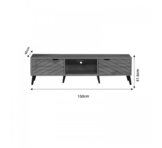 Έπιπλο τηλεόρασης Thelma sonoma μελαμίνης 150x40x41.6εκ Υλικό: LPL MELAMINE 049-000099 Έπιπλο τηλεόρασης Thelma sonoma μελαμίνης 150x40x41.6εκ Υλικό: LPL MELAMINE 049-000099