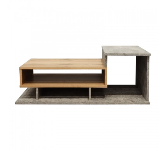 Τραπέζι σαλονιού Nuvele σε γκρι antique-sonoma απόχρωση 90x50x35εκ Υλικό: CHIPBOARD 049-000108