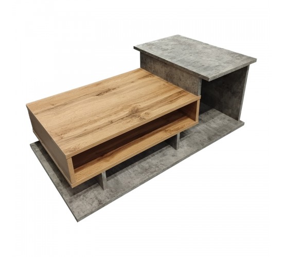 Τραπέζι σαλονιού Nuvele σε γκρι antique-sonoma απόχρωση 90x50x35εκ Υλικό: CHIPBOARD 049-000108