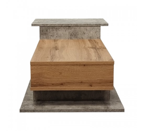 Τραπέζι σαλονιού Nuvele σε γκρι antique-sonoma απόχρωση 90x50x35εκ Υλικό: CHIPBOARD 049-000108