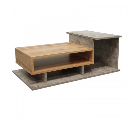 Τραπέζι σαλονιού Nuvele σε γκρι antique-sonoma απόχρωση 90x50x35εκ Υλικό: CHIPBOARD 049-000108