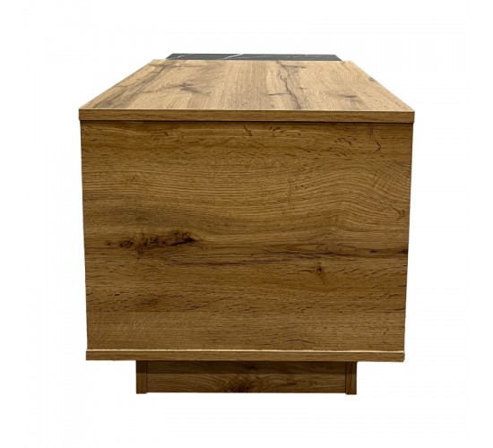 Τραπέζι σαλονιού Fetix σε μαύρο μαρμάρου-sonoma απόχρωση 90x45x45εκ Υλικό: CHIPBOARD 049-000110