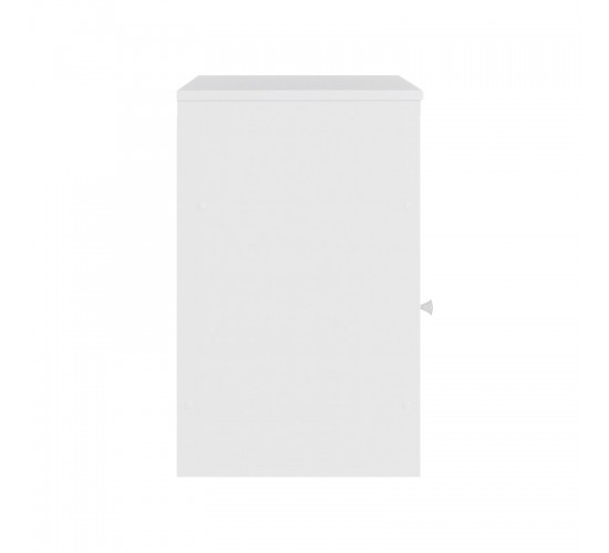 Κομοδίνο Foly με ένα ντουλάπι σε λευκή απόχρωση 40x40x50εκ Υλικό: Particleboard with lpl 049-000111