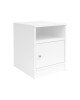 Κομοδίνο Foly με ένα ντουλάπι σε λευκή απόχρωση 40x40x50εκ Υλικό: Particleboard with lpl 049-000111