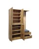 Έπιπλο εισόδου Zomie σε oak απόχρωση 131x41.5x180.4εκ Υλικό: Particleboard with lpl 049-000114