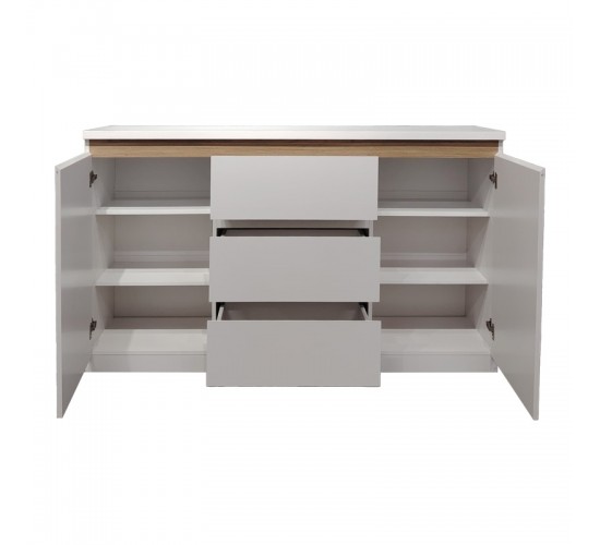 Μπουφές Chiemo σε φυσική απόχρωση 160x40x93.6εκ Υλικό: Particleboard with lpl 049-000115