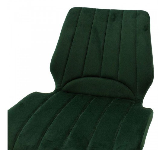 Καρέκλα Sabia βελούδο σκούρο πράσινο-μαύρο πόδι Υλικό: METAL.VELVET 058-000011