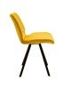 Καρέκλα Sabia βελούδο κίτρινο-μαύρο πόδι Υλικό: METAL.VELVET 058-000012