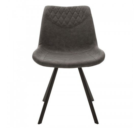 Καρέκλα Orca PU ανθρακί-μαύρο πόδι Υλικό: METAL. PU 058-000014
