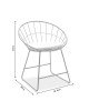 Καρέκλα Seth μέταλλο χρυσό-μαξιλάρι PVC λευκό Υλικό: METAL WIRE - PVC CUSHION 058-000021