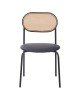 Καρέκλα James pe rattan μπεζ-pu μαύρο-μέταλλο φυσικό Υλικό: METAL. PU. PE RATTAN 058-000055