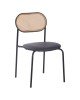 Καρέκλα James pe rattan μπεζ-pu μαύρο-μέταλλο φυσικό Υλικό: METAL. PU. PE RATTAN 058-000055