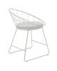Καρέκλα Seth μέταλλο λευκό-μαξιλάρι PVC λευκό Υλικό: METAL WIRE - PVC CUSHION 058-000059