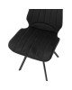 Καρέκλα Sabia βελούδο μαύρο-πόδι μαύρο μέταλλο 46x55x80εκ Υλικό: METAL - VELVET 058-000075