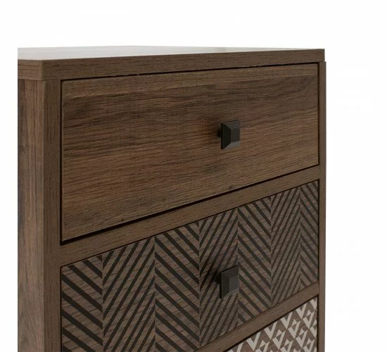 Κομοδίνο Boho με 3 συρτάρια καρυδί με μεταλλικά πόδια 40x40x59εκ Υλικό: MDF & CLIPBOARD 12mm & 15mm WITH PAPER WOOD 066-000007 Κομοδίνο Boho με 3 συρτάρια καρυδί με μεταλλικά πόδια 40x40x59εκ Υλικό: MDF & CLIPBOARD 12mm & 15mm WITH PAPER WOOD 066-000007