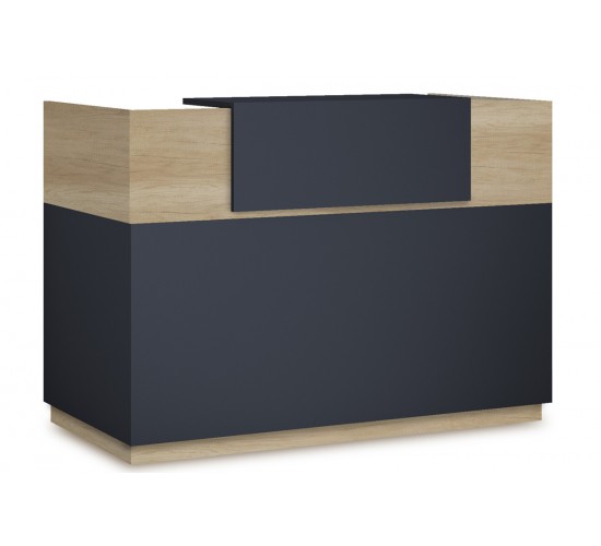 Γραφείο reception Lotus σε χρώμα φυσικό - ανθρακί 180x70x110εκ Υλικό: CLIPBOARD WITH MELAMINE 25mm & 20mm 069-000016 Γραφείο reception Lotus σε χρώμα φυσικό - ανθρακί 180x70x110εκ Υλικό: CLIPBOARD WITH MELAMINE 25mm & 20mm 069-000016