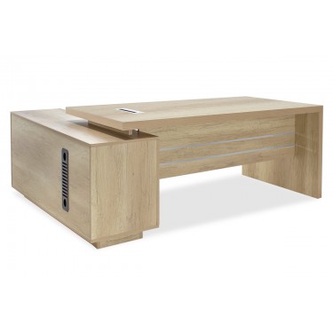 Γραφείο εργασίας αναστρέψιμο επαγγελματικό Amazon σε φυσική απόχρωση 200x170x75εκ Υλικό: MELAMINE 25mm & 20mm 069-000017