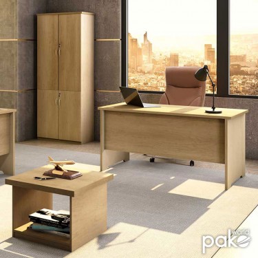 Γραφείο εργασίας επαγγελματικό Amazon χρώμα sonoma 150x75x75εκ Υλικό: CLIPBOARD 25mm WITH MELAMINE 069-000033