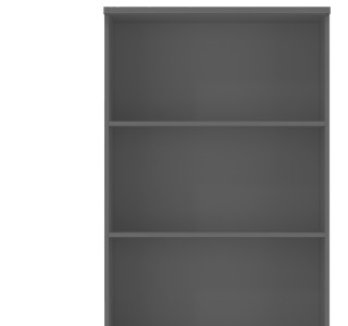 Βιβλιοθήκη γραφείου επαγγελματική Denith ανθρακί-καρυδί 80x40x200εκ Υλικό: CLIPBOARD 25mm - 16mm WITH MELAMINE 069-000070