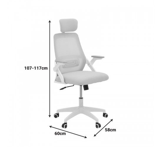 Καρέκλα γραφείου Peja mesh ύφασμα μαύρο 58x60x107-117εκ Υλικό: MESH - FABRIC - METAL 069-000088 Καρέκλα γραφείου Peja mesh ύφασμα μαύρο 58x60x107-117εκ Υλικό: MESH - FABRIC - METAL 069-000088
