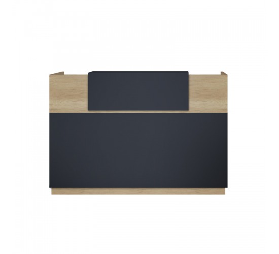 Γραφείο reception Lotus σε χρώμα φυσικό - ανθρακί 140x70x110εκ Υλικό: CLIPBOARD WITH MELAMINE 25mm & 20mm 069-000097