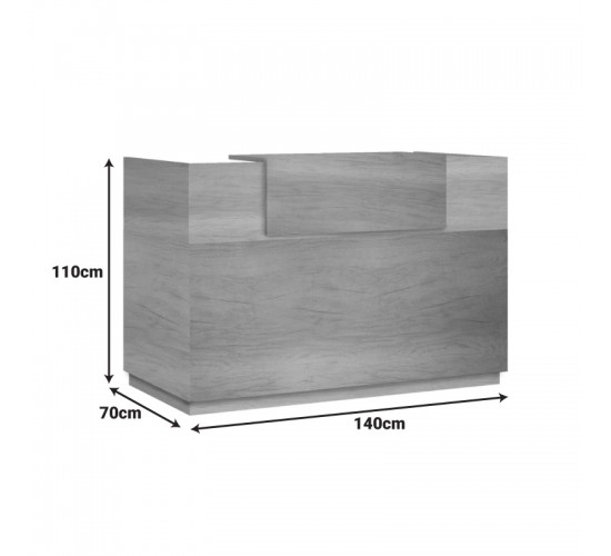 Γραφείο reception Lotus σε χρώμα φυσικό 140x70x110εκ Υλικό: CLIPBOARD WITH MELAMINE 25mm & 16mm 069-000099