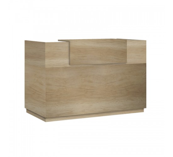 Γραφείο reception Lotus σε χρώμα φυσικό 140x70x110εκ Υλικό: CLIPBOARD WITH MELAMINE 25mm & 16mm 069-000099