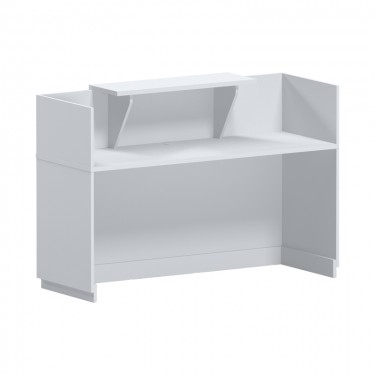 Γραφείο reception Lotus σε λευκή απόχρωση 140x70x110εκ Υλικό: CLIPBOARD WITH MELAMINE 25mm & 16mm 069-000102