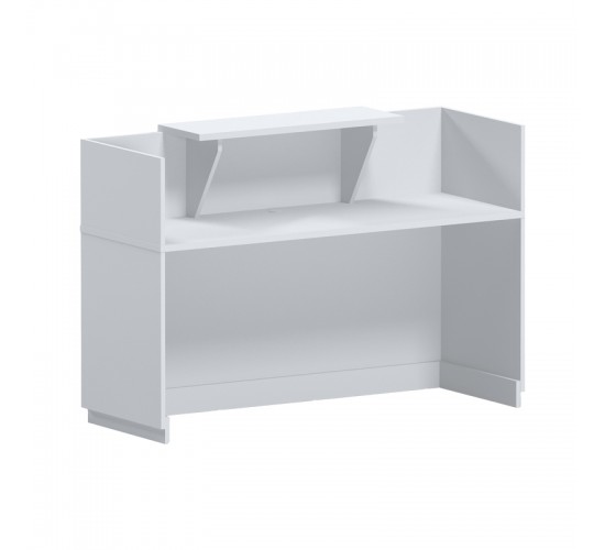 Γραφείο reception Lotus σε λευκή απόχρωση  140x70x110εκ Υλικό: CLIPBOARD WITH MELAMINE 25mm & 16mm 069-000102