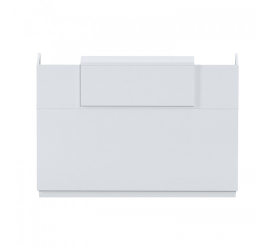 Γραφείο reception Lotus σε λευκή απόχρωση  140x70x110εκ Υλικό: CLIPBOARD WITH MELAMINE 25mm & 16mm 069-000102