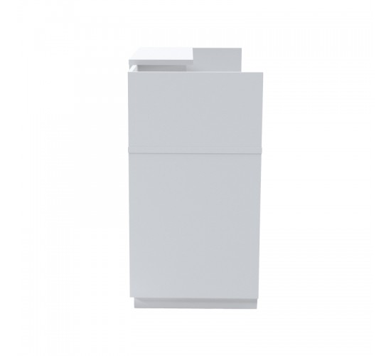 Γραφείο reception Lotus σε λευκή απόχρωση  140x70x110εκ Υλικό: CLIPBOARD WITH MELAMINE 25mm & 16mm 069-000102