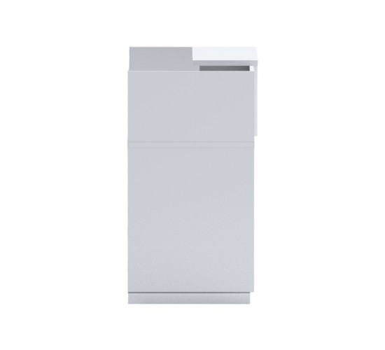 Γραφείο reception Lotus σε λευκή απόχρωση  140x70x110εκ Υλικό: CLIPBOARD WITH MELAMINE 25mm & 16mm 069-000102