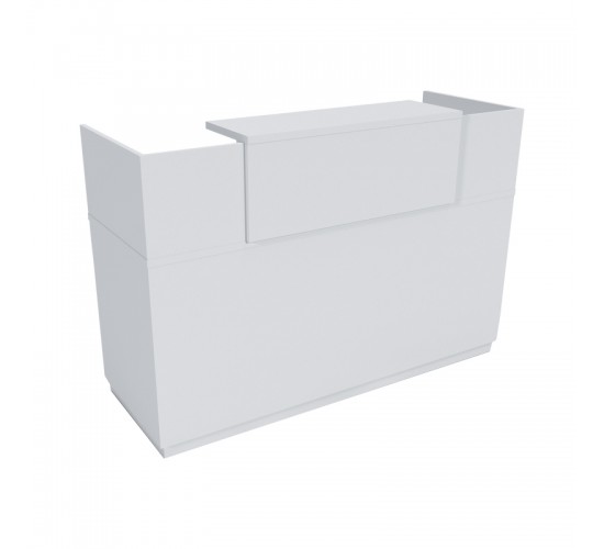 Γραφείο reception Lotus σε λευκή απόχρωση  140x70x110εκ Υλικό: CLIPBOARD WITH MELAMINE 25mm & 16mm 069-000102