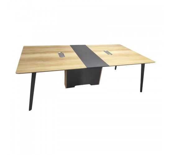 Τραπέζι συνεδριάσεων επαγγελματικό Denith ανθρακί-φυσικό 240x120x75εκ Υλικό: CLIPBOARD WITH MELAMINE 25mm & 16mm 069-000103