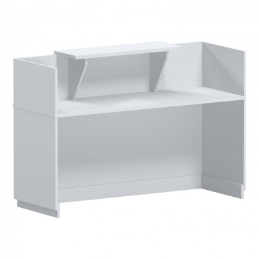 Γραφείο reception Lotus σε λευκή απόχρωση 180x70x110εκ Υλικό: CLIPBOARD WITH MELAMINE 25mm & 16mm 069-000104