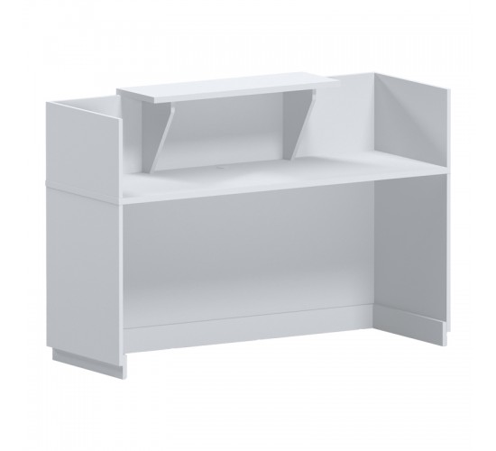 Γραφείο reception Lotus σε λευκή απόχρωση  180x70x110εκ Υλικό: CLIPBOARD WITH MELAMINE 25mm & 16mm 069-000104