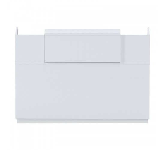 Γραφείο reception Lotus σε λευκή απόχρωση  180x70x110εκ Υλικό: CLIPBOARD WITH MELAMINE 25mm & 16mm 069-000104