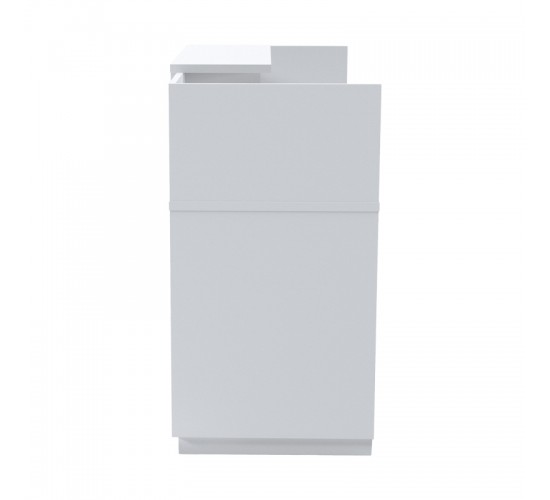 Γραφείο reception Lotus σε λευκή απόχρωση  180x70x110εκ Υλικό: CLIPBOARD WITH MELAMINE 25mm & 16mm 069-000104