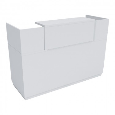 Γραφείο reception Lotus σε λευκή απόχρωση 180x70x110εκ Υλικό: CLIPBOARD WITH MELAMINE 25mm & 16mm 069-000104